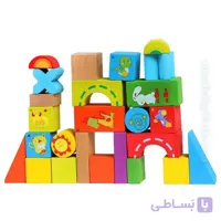 بلوک چوبی طرح حیوانات Zuwansi