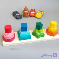 پازل آموزشی چوبی ستونی GEOMETRIC