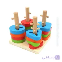 پازل آموزشی چوبی با قلاب ماهیگیری four columns
