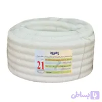لوله خرطومی پلی اتیلن رهرود (پلی فلکسی) سایز 21 سفید حلقه 25 متری