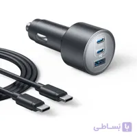 شارژر فندکی 100 وات 3 پورت انکر مدل B2737 به همراه کابل USB-C به USB-C