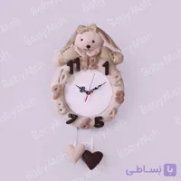 ساعت نمدی اتاق کودک زرافه رنگ کرم