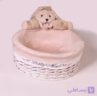 سبد بهداشتی گرد خرگوش رنگ کرم