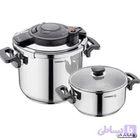 زودپز دوقلو کرکماز مدل A178 ظرفیت ۴ لیتر و ۷ لیتر استیل ضد زنگ