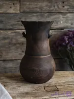گلدان چوبی مینیمال روستیک