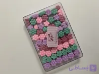 قند میوه ای رنگی (ظرف مستطیلی)- طعم وانیل