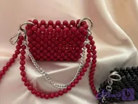 کیف دخترانه سایز مینی مرواریدبافی