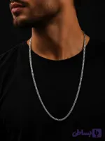 زنجیر مردانه مدل کرال سیاه قلم 02
