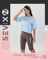 تیشرت لانگ و شلوارک کد ۸۱۶۲