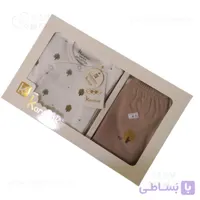 ست ۵ تیکه نوزادی پنبه کاراتک گلدوزی بره