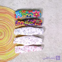 دستمال سر کلاهی چاپی گل ریز