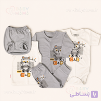 ست ۵ تیکه نوزادی چاپی گربه