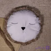 بالش مخمل گلدوزی شیر