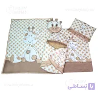 سرویس خواب مخمل چهارخونه زرافه کیوت