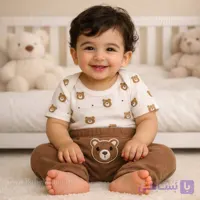ست ۵ تیکه نوزادی پنبه کاراتک گوزن