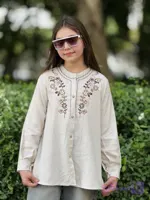 تونیک گلدوزی کرم