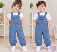 بیلر جین کاغذی شلوار پیشبندی کد 103