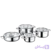 خريد قسطی سرویس قابلمه استیل آئورا 8 پارچه کرکماز کد 2794