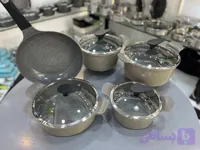 خريد قسطی سرویس قابلمه نیوفلیم ماربل ١١ پارچه اصل کره