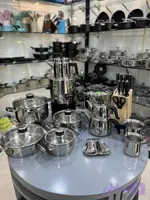 خريد قسطی سرویس کامل کرکماز استیل مشکی