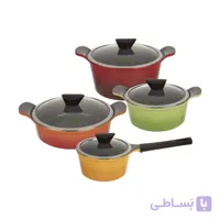 سرویس قابلمه 8 پارچه نیوفلیم اصل کره مدل Rainbow رنگین کمان