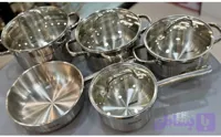 خريد قسطی سرویس قابلمه 9 پارچه استیل عرشیا SS180-3869 مات و براق در شیشه ای