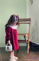 پیراهن مخمل دخترانه مزونی