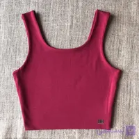 کراپ تاپ زنانه یقه خشت بسته / بند پهن