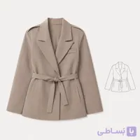 الگو کت یقه بلیزر زنانه