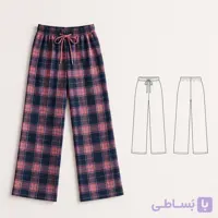 الگو شلوار راحتی زنانه سایزبندی کامل چاپ اقتصادی