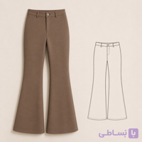 الگوی آماده شلوار دمپا بوت‌کات متد ترک