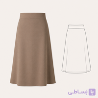 الگو دامن فون ساده زنانه