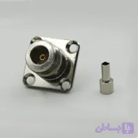 کانکتور N-TYPE مادگی پنلی چهار سوراخه RG316