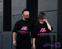 تیشرت لش چاپ صورتی پنبه سوپر نخ ۲۸