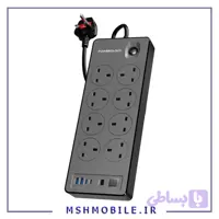 چند راهی برق هوشمند تایمر دار پاورولوژی Powerology 8AC 2990W Power Strip PD 20W PWCUQC047