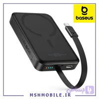 پاروبانک وایرلس 10000 با کابل تایپ سی بیسوس Baseus Magnetic Power Bank PPCXM10T