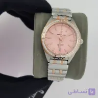 ساعت برند برایتلینگ زنانه بند استیل دور قاب نگین دار کد: 2293