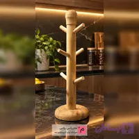 استند نگهدارنده لیوان و فنجان چوبی 6 عددی