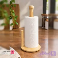 پایه رول چوبی دستمال کاغذی | جا دستمال رولی چوبی آشپزخانه