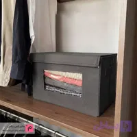 باکس نظم دهنده لباس مدل درب دار خاکستری