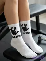 جوراب ساق‌دار اسپرت طرح GIVE ME 5