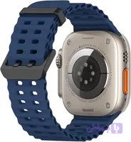 بند اپل واچ سیلیکونی موج‌دار با سگک مدل loop SPORT F برای ااپل واچ اولترا Ultra / Ultra2/Ultra3 49 mm ضد حساسیت و رنگ ثابت