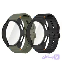بند سیلیکونی به همراه کاور و گلس مناسب سامسونگ گلکسی واچ 6 کلاسیک 43 میلی متری Galaxy Watch 6 Classic 43mm