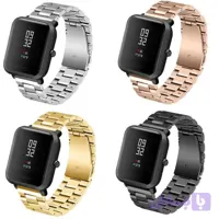 بند فلزی/ استیل بند سه مهره طرح 3Bead ساعت هوشمند شیائومی امازفیت لایت Amazfit Bip Lite