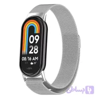 بند میلانس/حصیری استیل مدل Milanese GRDS مناسب برای مچ بند هوشمند شیائومی /۹/۸/Mi Band 10 به همراه کاور