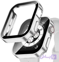 کاور مدل Full-Wm مناسب برای اپل واچ سری se/1/2/3/4/5/6/7/8/9/2021/2023/aluminum case سایز 45 میلی متری به همراه محافظ صفحه نمایش