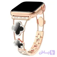 بند اپل واچ زنانه ونکلیف مناسب سری 11 سایز 42 میلی‌متری | بند استیل لوکس Apple Watch (کد LWJR1)