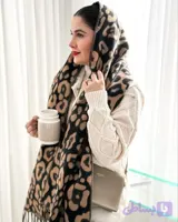 شال موهر طرح پلنگی وارداتی پاییزه با ایستایی عالی