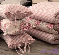 کاور تشک زیپدار و ۲عدد روبالشی پاپیونی دریا