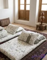 کاور تشک زیپدار دو رو و ۲عددروبالشی بغل چین دار شاخه🌿